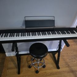 Casio Privia PX-S3000 88-WEIGHTED Keys, Digital Piano - Black Stand & Stool