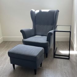 2 Armchair Only No Stools, Blue Velvet Sofa Couch, Grey Sofa