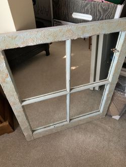 Old Barn Window Turned Into Mirror