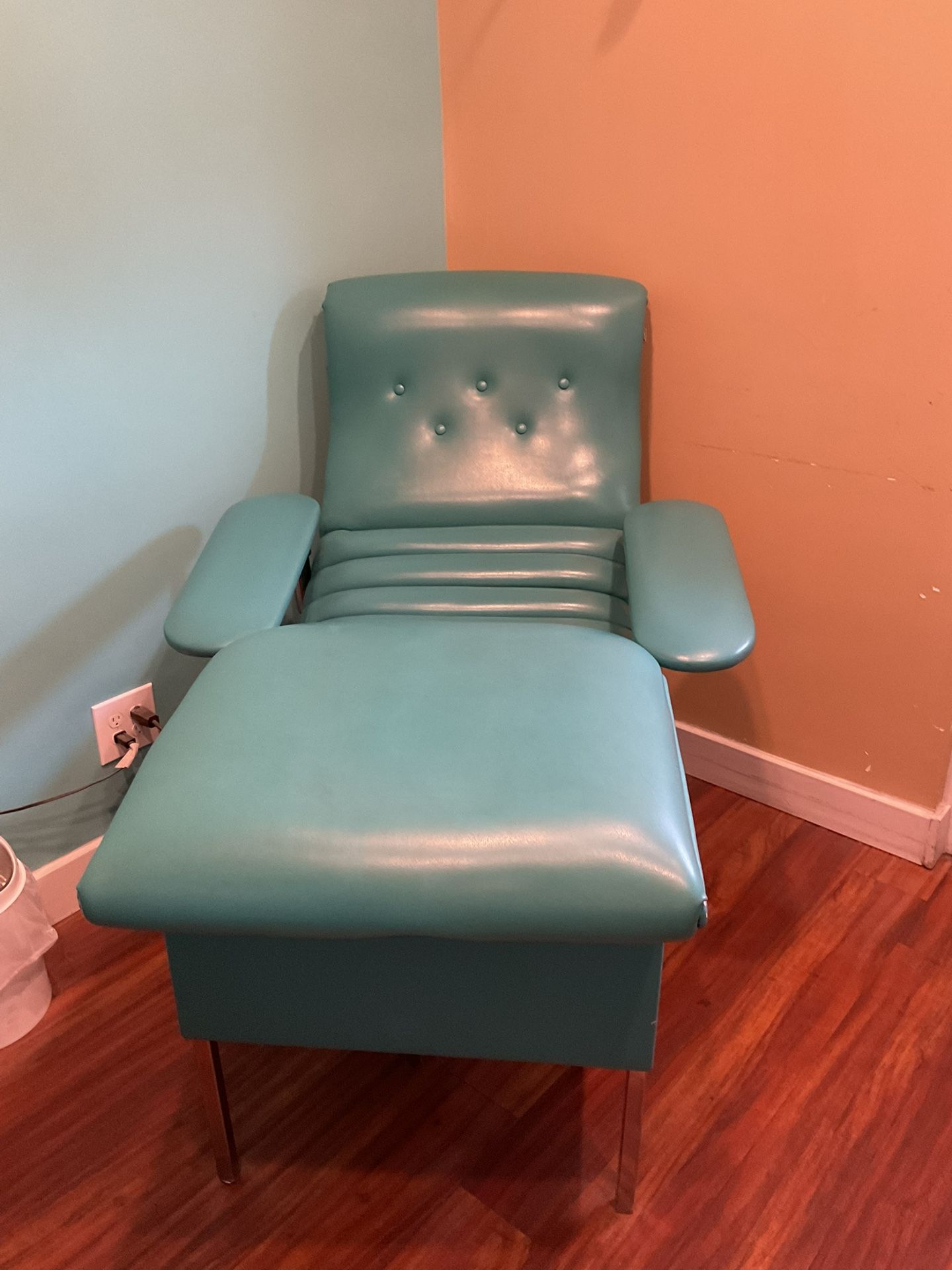 Blue aesthetics/blood donation chair.