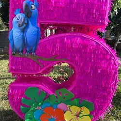 Rio Blu And Jewel Number Five Pinata Numero Cinco TROPICAL
