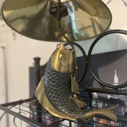 Chapman Vintage Brass Fish Lamp