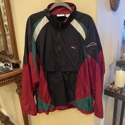 Vintage REEBOK Color-Block Hoodie Windbreaker Pullover Size Large