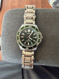 Green/Silver citizen watch