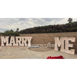 Marry Me Marquee Letters 