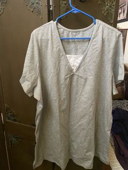 Gray Short Sleeve Top