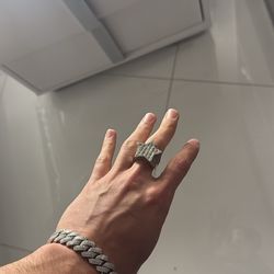 Moissanite ring and bracelet set