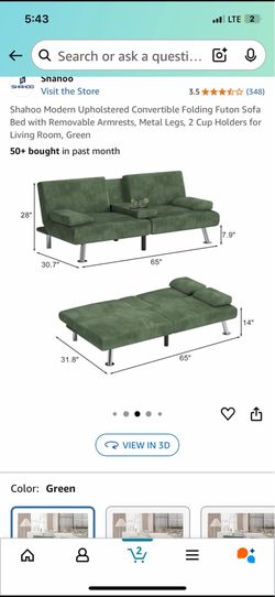 couch; small sofa/futon