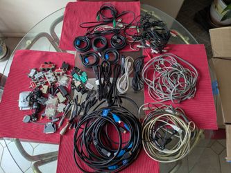 Huge lot of electronic cables and adapters