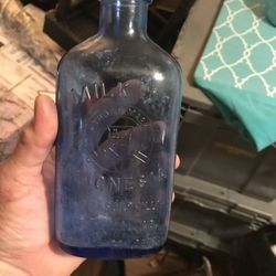 Old Glass Milk Of Magnesia Bottle