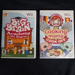 Big Brain Academy Weed Degree By Nintendo Wii With Touch Generations Technology Plus Cooking Mama Cook Only For The Wii