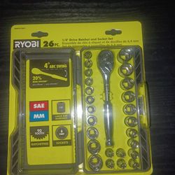 Ryobi 26 Pc Ryobi Socket Set