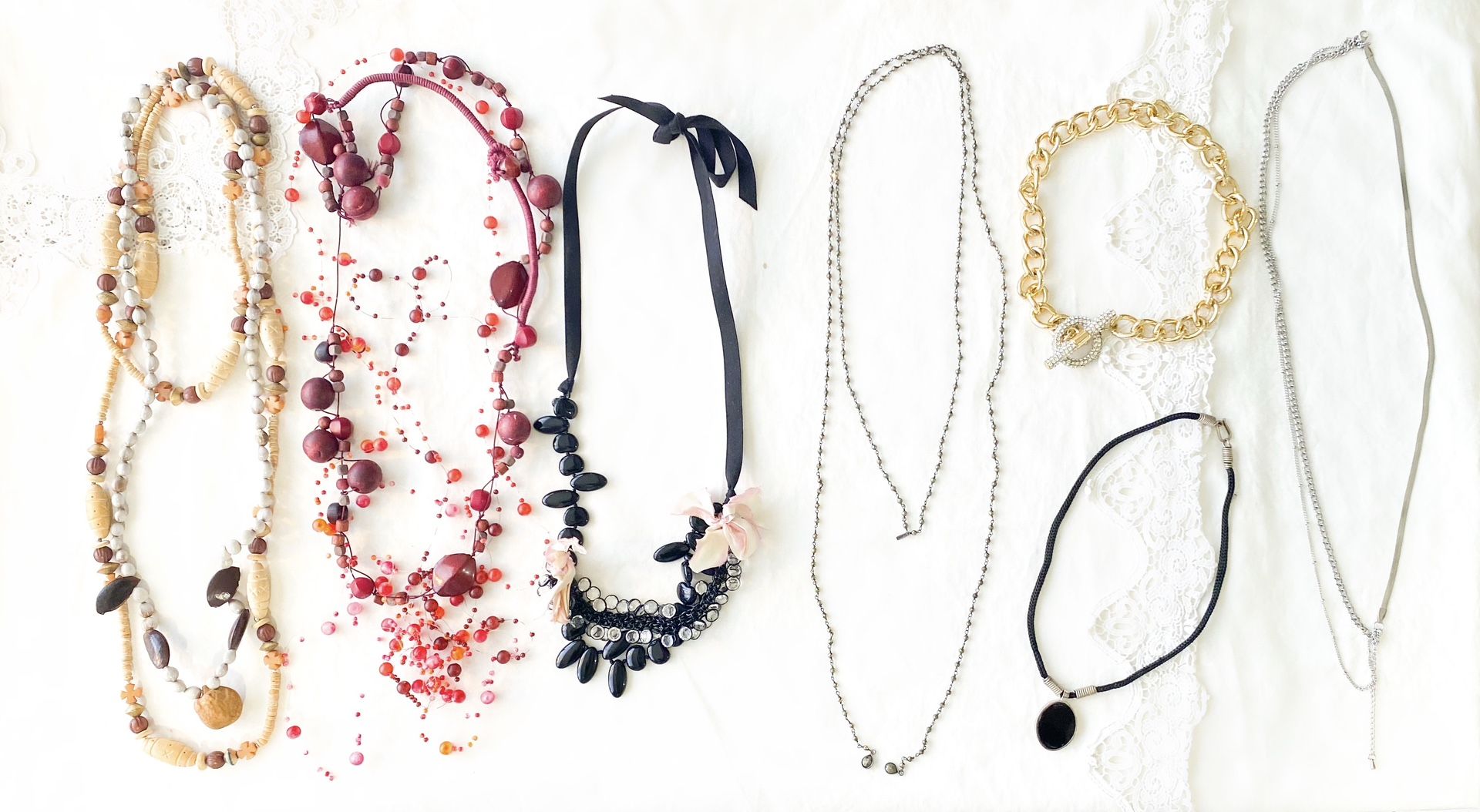 #Authentic 4 Dries Van Noten -Necklaces, 2 Adorina -Necklaces, 2 Julieta Charm Necklaces