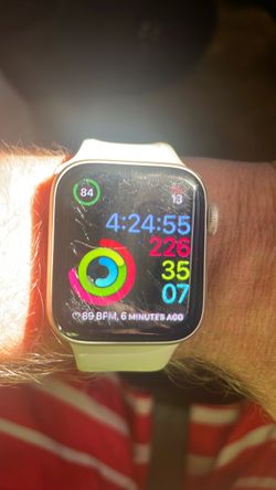 Apple Watch with White Sport Band