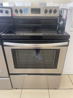 FRIGIDAIRE GLASS TOP STOVE STAINLESS STEEL 