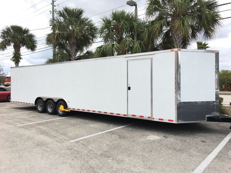 Enclosed Cargo Trailer Triple Axles 2 cars Enclosed NEW 2018 for Sale in West Palm Beach, FL
