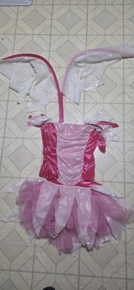 QUICK SALE! Girls Pink Fairy/Princess Costume w/ Sequins - Size 8/10 (Adjustable!)