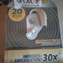 MSA PRO SOUND AMPLIFIER RECHARGEABLE IMPROVES AMPLIFICATIO 30X 20 HOURS CONTINUOS USE