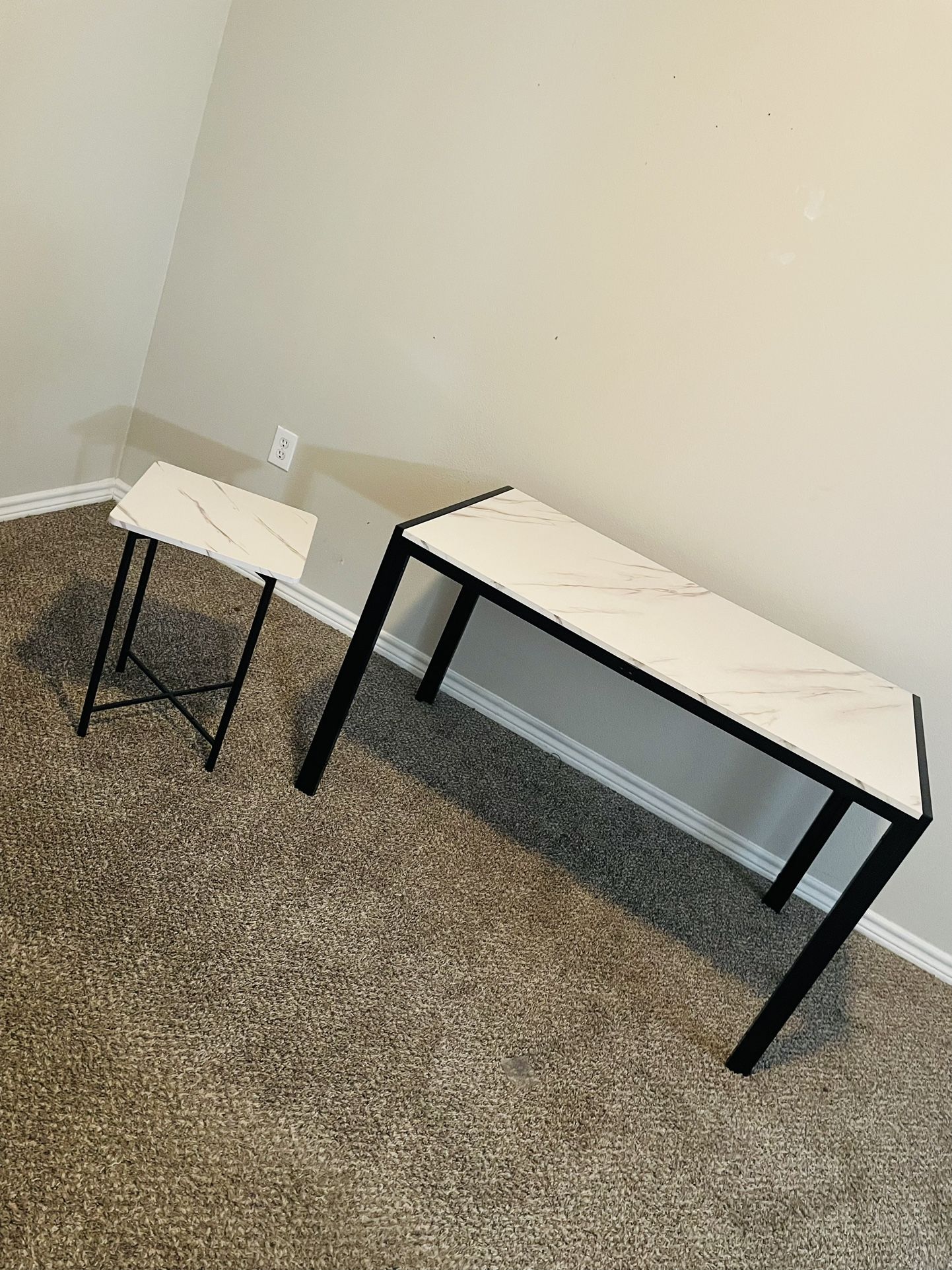 Used Desk & Side Table Set