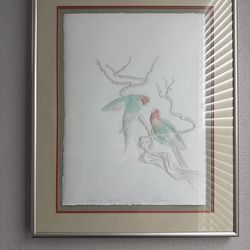 Framed Limited Edition Embossed Bird Artwork