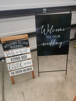 2 Wedding Signs- will separate