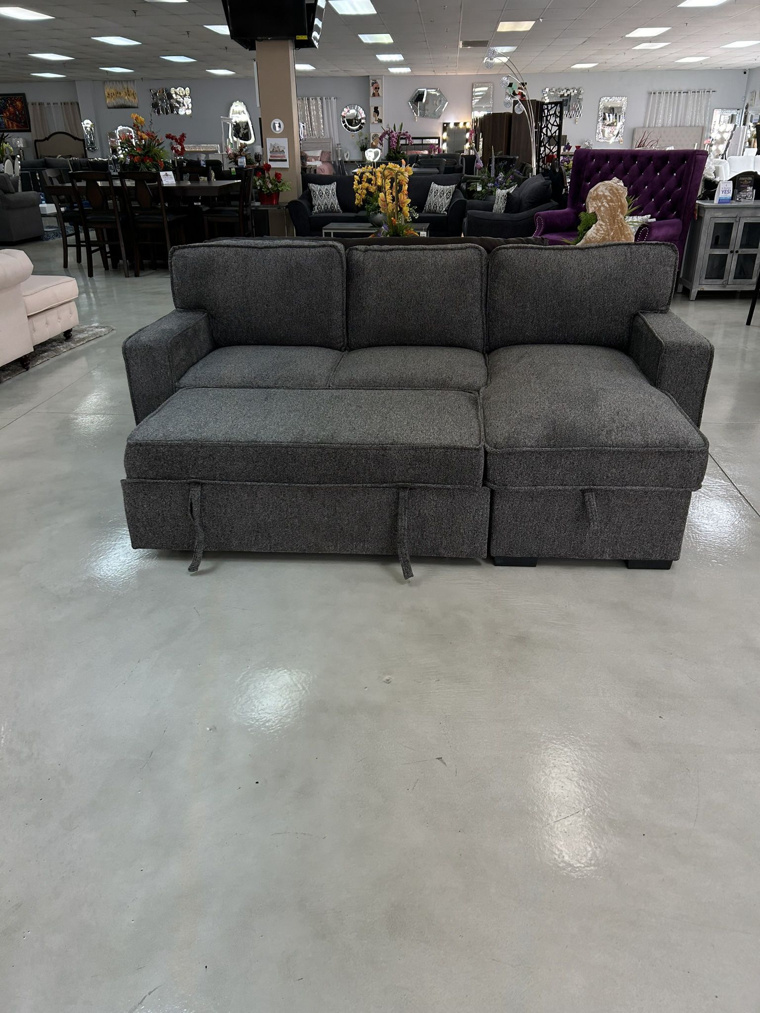 Sectional Sleeper W/storage ✨ Take It Home 🏠 With $10 Down 