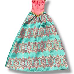 Disney Frozen Royal Sisters Anna Sparkly Pink Blue Dress Replacement Doll Size 