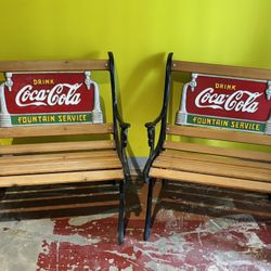 Rare Vintage Coca-Cola Soda Chairs