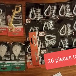 Hardware: Clamps, Pullies, Snap Hooks