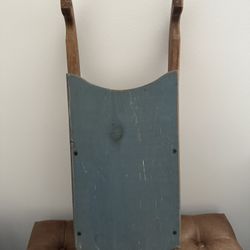 Handmade Wooden Sled (decor Only)
