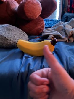 Glass banana decor