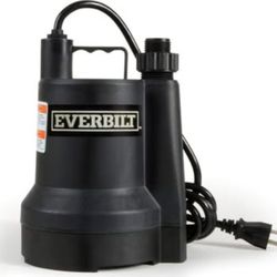 1/6 HP Submersible Utility Pump Thermoplastic Everbilt Manual On/Off NEW