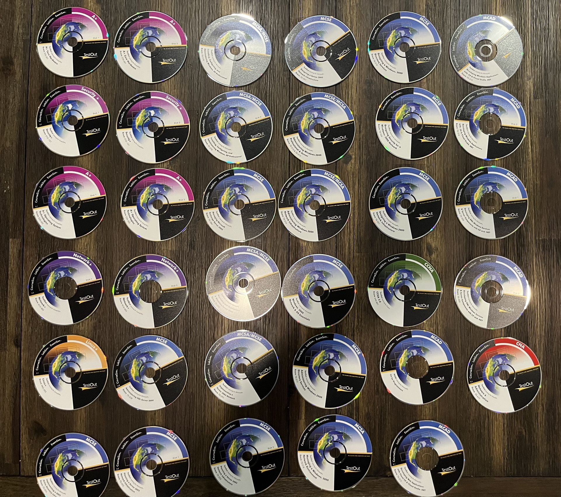 TestOut 35 Disc Training Lot For CompTias
