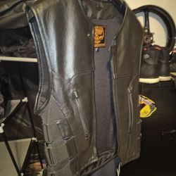 Leather Motorcycle Vest