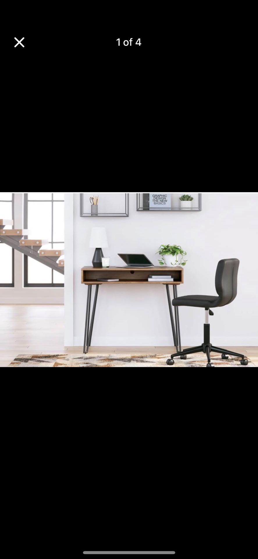 Wood And Metal Desk (New In Box)