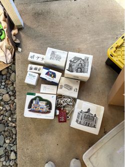Lot of Department 56 houses and accessories