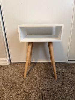 Small wood side table nightstand