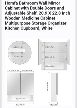 20.9" x 22.8" Bathroom Wall Cabinet