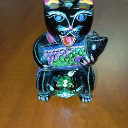 Antique 4 In Tall Handcrafted And Painted Beautiful Item