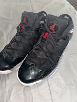 Jordan 6 rings red and black sneakers SZ US 13
