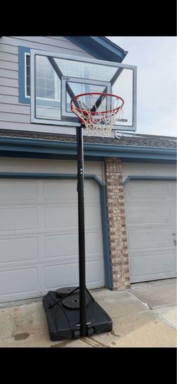Portable Basketball Hoop with Clear Backboard