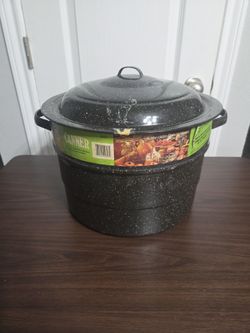 Granite Ware Enamel Canner Pot with Lid