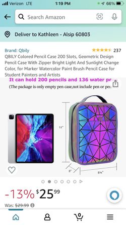QBILY Colored Pencil Case 200 Slots, Geometric Design Pencil Case With  Zipper Bright Light And Sunlight Change Color, for Marker Watercolor Paint  Brus for Sale in Crestwood, IL - OfferUp