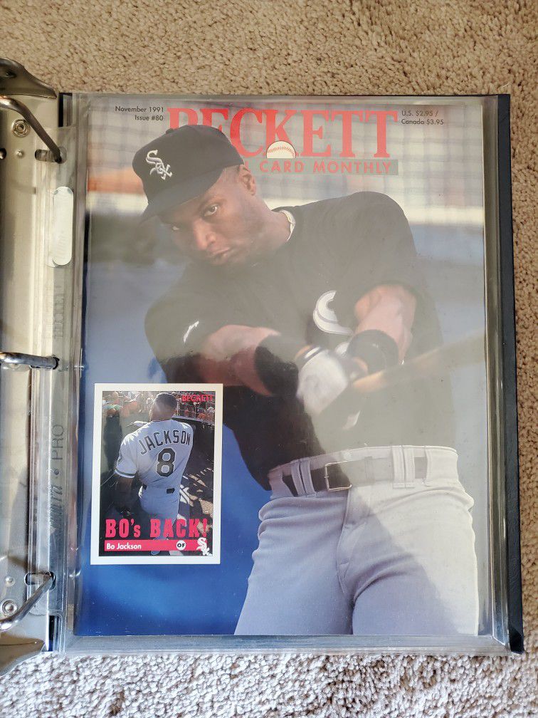 Binder Of 1991 Beckett Baseball Card Monthly (Jan-Dec  1991)