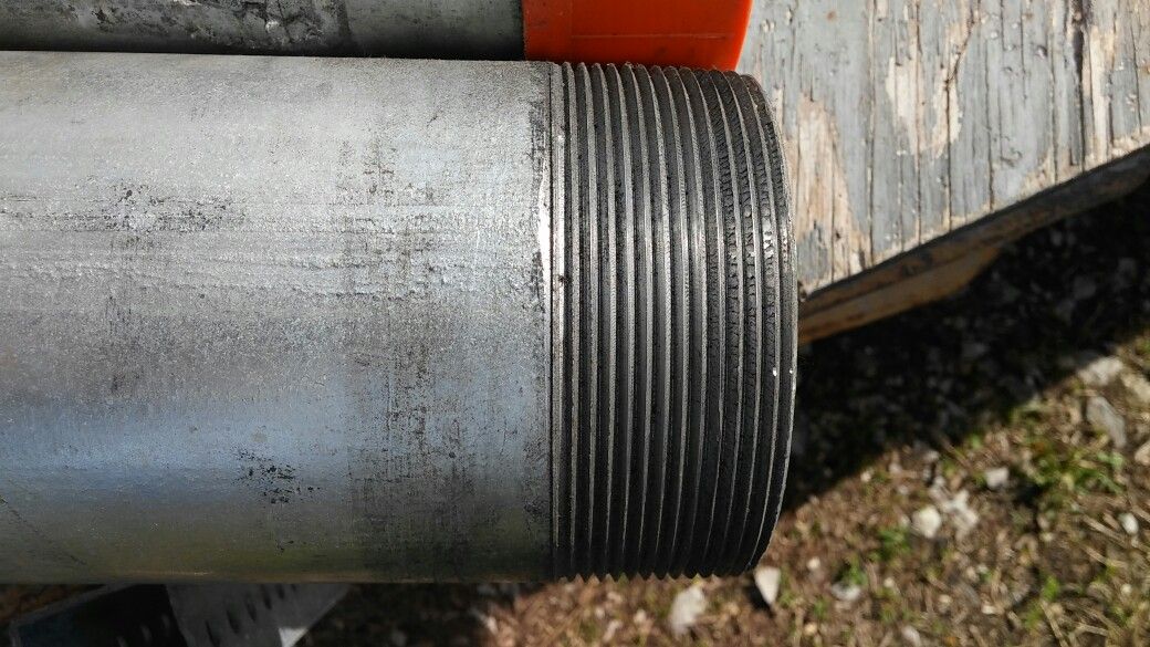 New Proflo Threaded Galvanized Heavy Gauge Plumbing Pipe, 6' x 4"