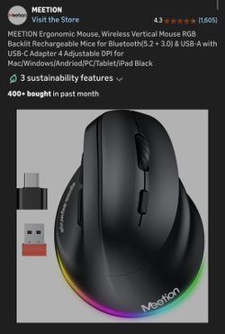 MEETION Ergonomic Mouse