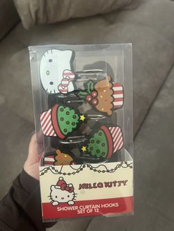 Hello Kitty Christmas Shower Curtain Hooks