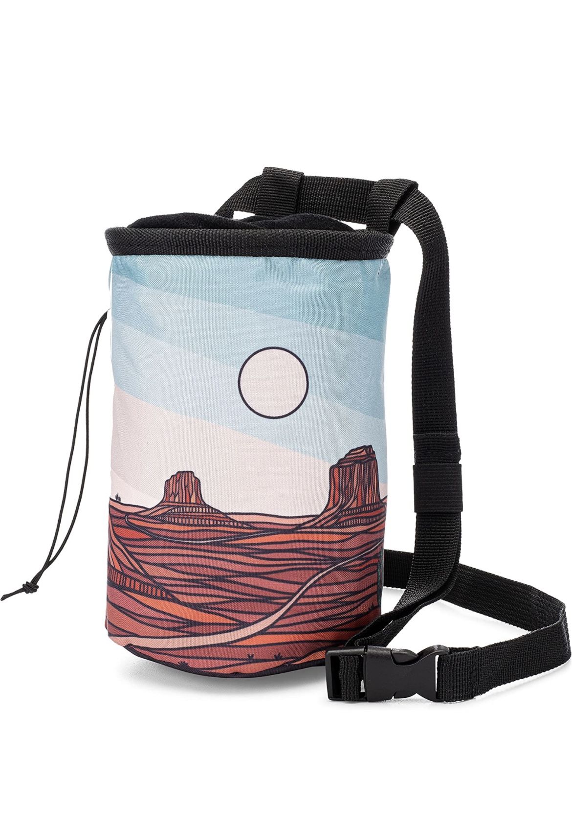 Climbing Chalk Bag for Adults and Kids with Drawstring Closure, Adjustable Quick Clip Waist Belt, Perfect Equipment for Indoor/Outdoor Training, Rock