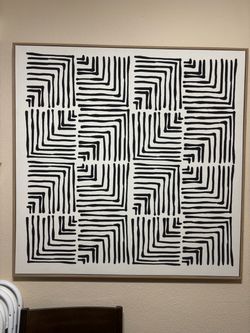 Large Black and White Abstract Wall Art canvas