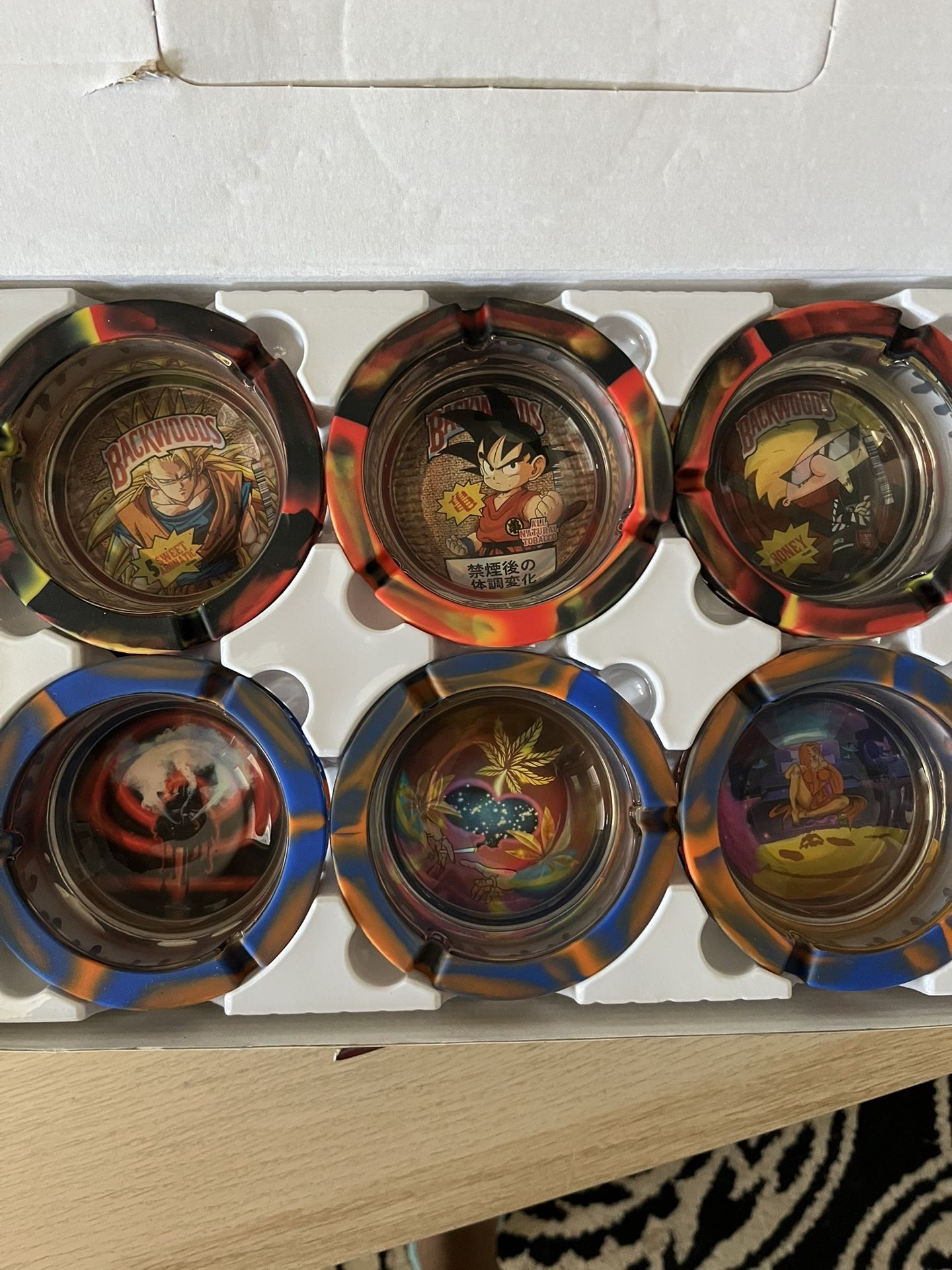 Silicone Blackwood Glass Ashtrays